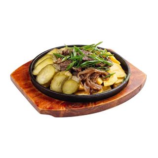  КАРТОФЕЛЬ ПО-ДОМАШНЕМУ С МЯСОМ