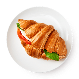 Круассан с сыром и помидорами 