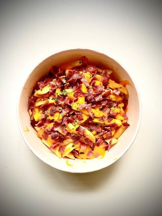 Cheesy Bowl with bacon and fries