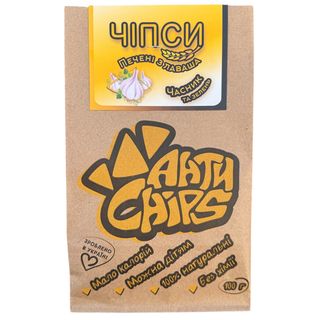 Чіпси Печені З Лаваша Зі Смаком Часник Та Зелень, 100 Гр.