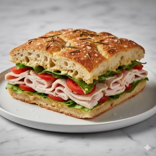 Mega focaccia de pavo