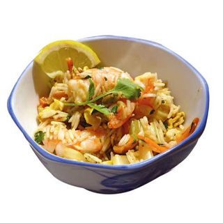 arroz frito con gambas