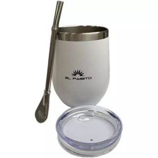 Kit mate blanco + bombilla El Paisito (4204)