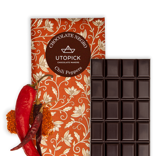 Tableta De Chocolate 70% Cacao Con Chili Peppers 