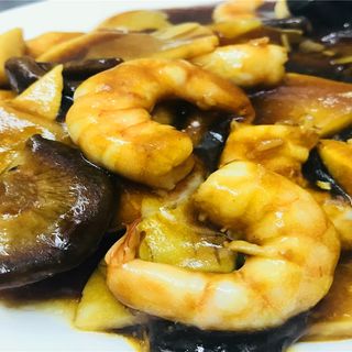 -61-Gambas Con Bambú Y Setas Chinas