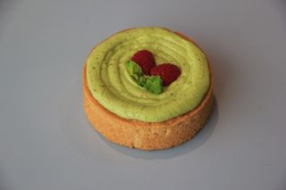 Мини пирог малина-фисташка