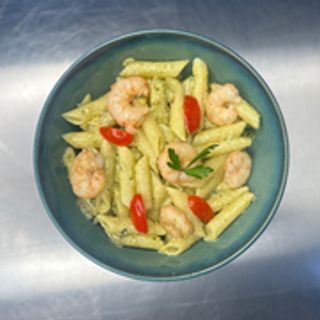 Penne Pesto Crevettes