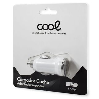 Cargador Coche Mini Universal Entrada Usb (1Amp) Cool Blanco
