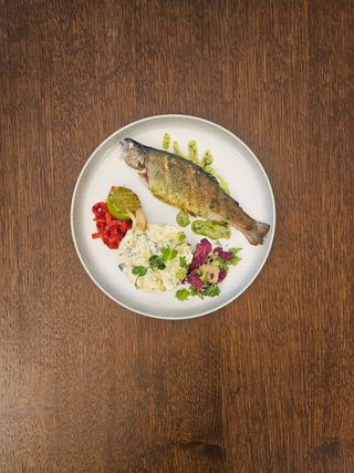 Pastrav cu salata bavareza