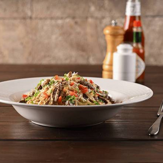 Parmesan Steak and Creamy Fettucini