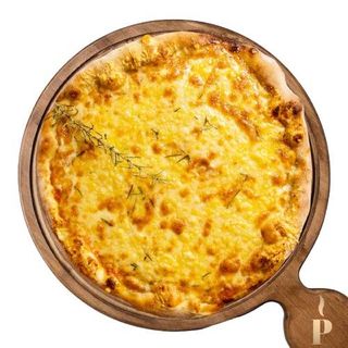 Pizza De Queso Con Ajo