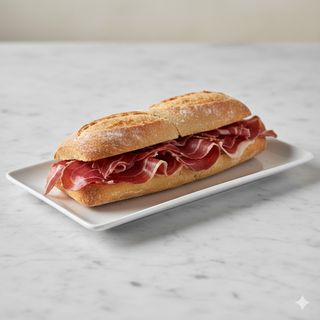 Bocadillo de jamón salado