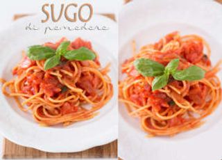 M01, spaghetti sugo di pomodoro  - 1 porzione  番茄面