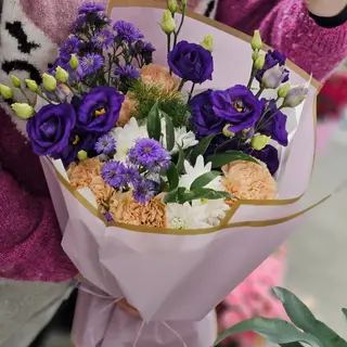 Bukiet M margaretki i eustoma