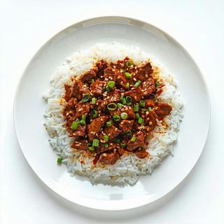 F011 Riso saltati con carne affumicato