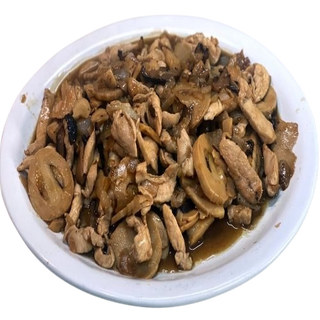 71.Pollo con bambú y setas chinas