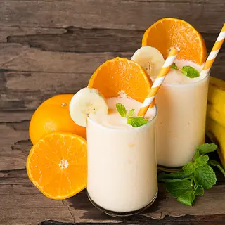 Jus d'Orange et Banane + Crêpe Nutella Banane