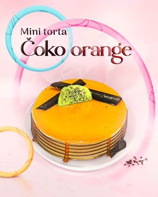 Mini torta čoko oranž