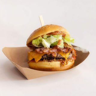 Double bacon burger + Coca-Cola