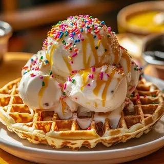 Waflle With Ice Cream