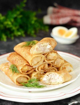 Блинчики с творогом (3шт)