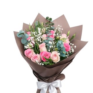 Blushing Rose + Eucalyptus