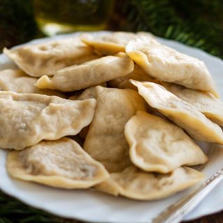 z soczewicą i pieczarkami