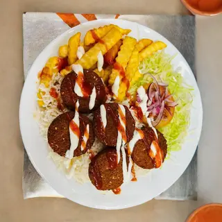 Durum De Falafel Y Papas Fritas Refresco O Cerveza