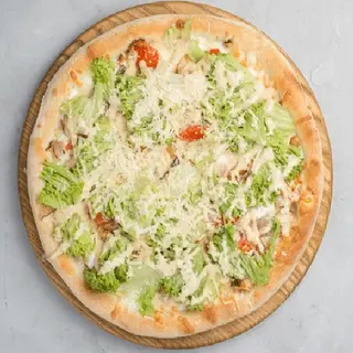 Pizza crujiente (Mediana) nata tomate tira de pollo