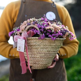 Cesta flores secas