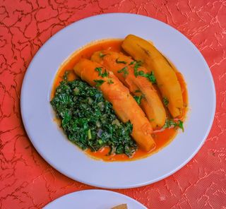 Stewed Matoke (Green Bananas)