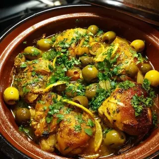 Tajín de pollo + pan marroquí 