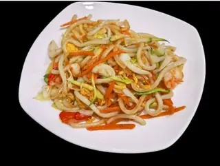 Udon con frutti di mare