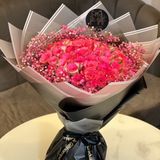 Pink roses And gypso