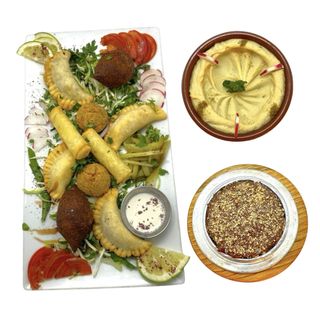 Combo Mix Mezze Chauds + Houmous + Konafa Royale