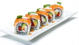 Uramaki vegetariano rolls