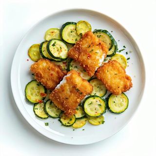 Gran fritto misto di pesce e zucchine