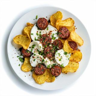 Patatine + salsiccia + mozzarella
