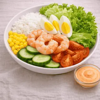 Боул з тигровими креветками (300/50г)
