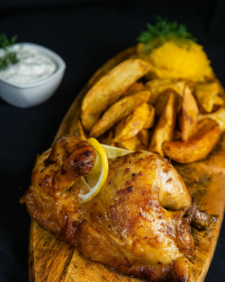 Meniu jumatate pui rotisor