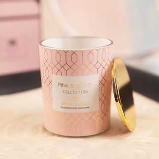 Elegant Candle Pink Gold Toppers