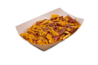 Cartofi cu bacon si sos de branza