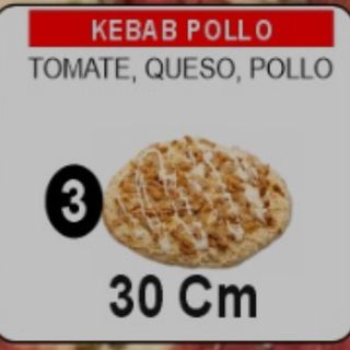 3. Kebab pollo pizza 30Cm
