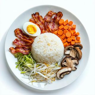 Spa. Riso con pancetta e verdure