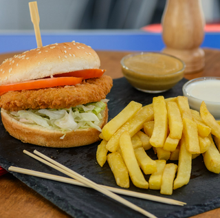Hamburguesa pollo con patata