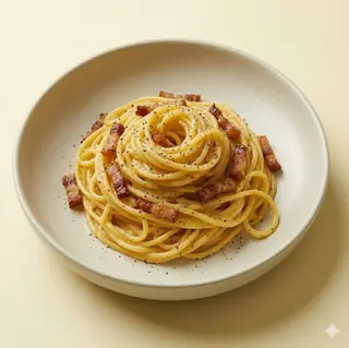 Spaghetti al carbonara + Lattina Coca-Cola
