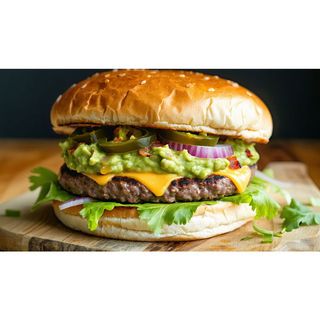 Jalapeno Beef Burger+Guacamole