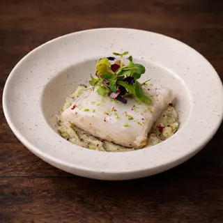 Bacalao con parmentier trufada