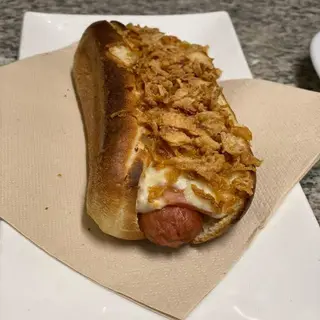 Perrito Completo Con Jamón Y Queso