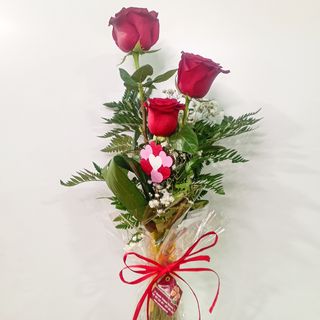 Jarrón 3 rosas